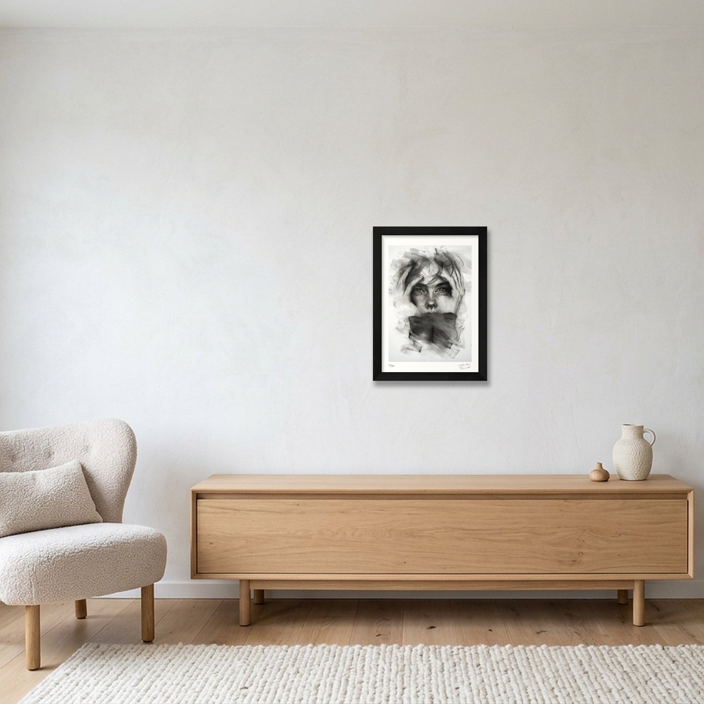 Muted — A4 (21×30cm, 8×12") Black Frame