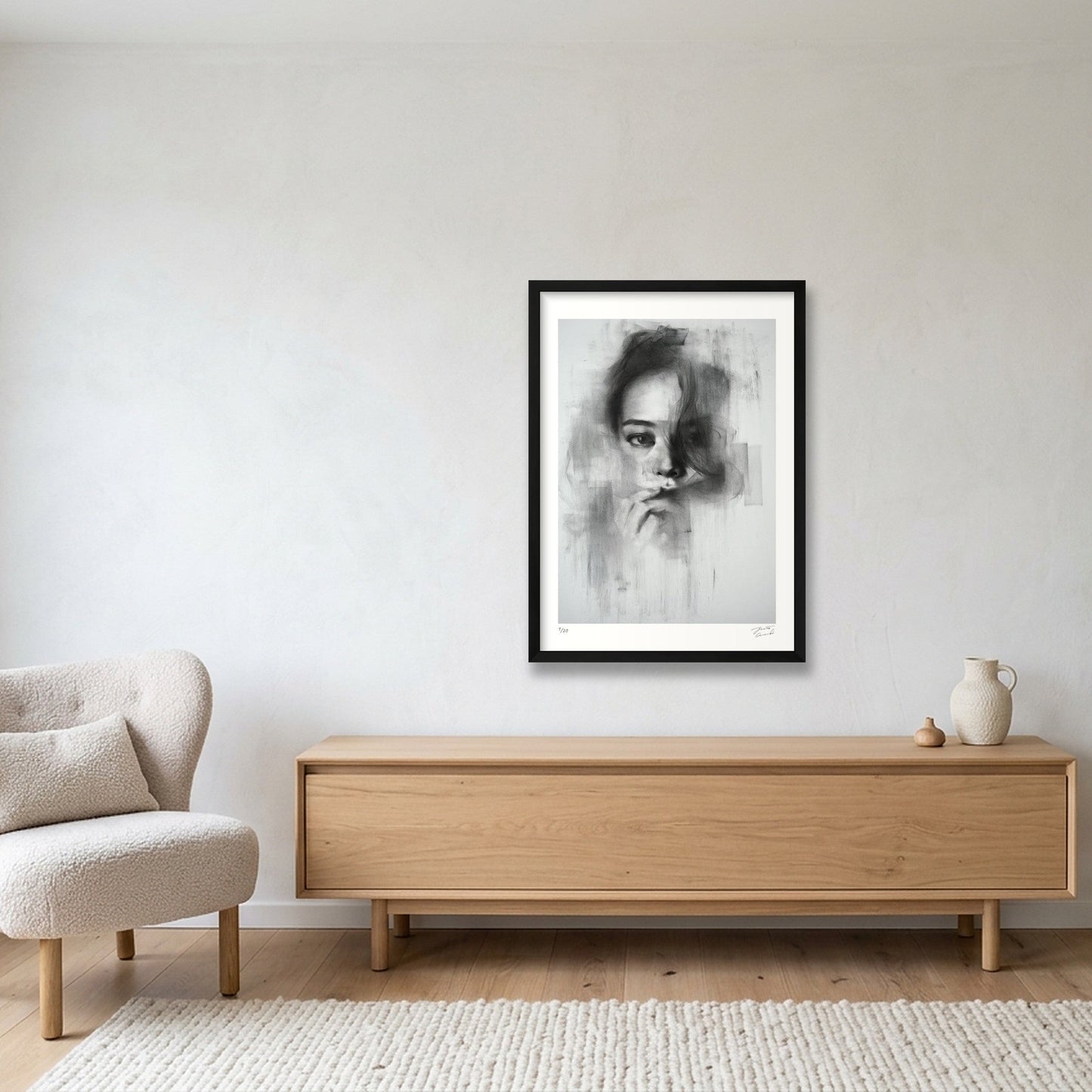 Left Unsaid — A2 (42×59cm, 17×23") Black Frame