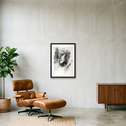 The Remaining Gaze — A2 (42×59cm, 17×23") Black Frame