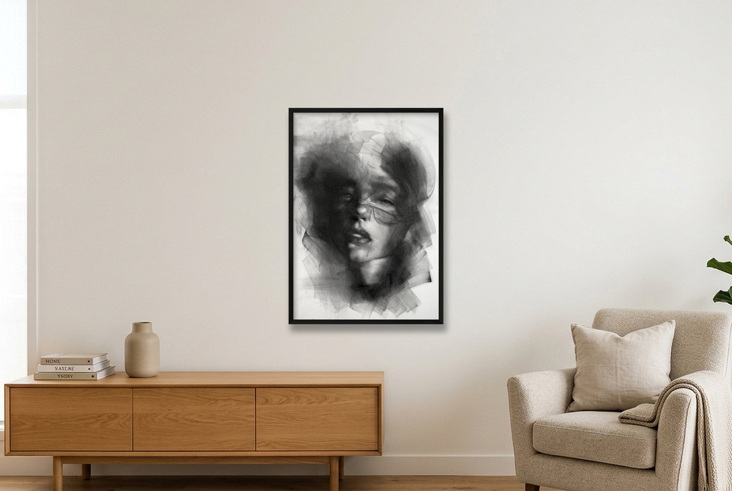 The Shape of Memory_15-6x21-8 — 59×84cm, 23×33" Black Frame