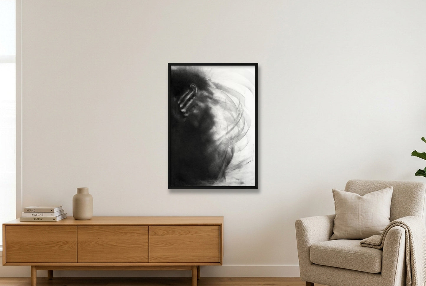 The Quiet Unraveling TIF_15-9x22-3 — 59×84cm, 23×33" Black Frame