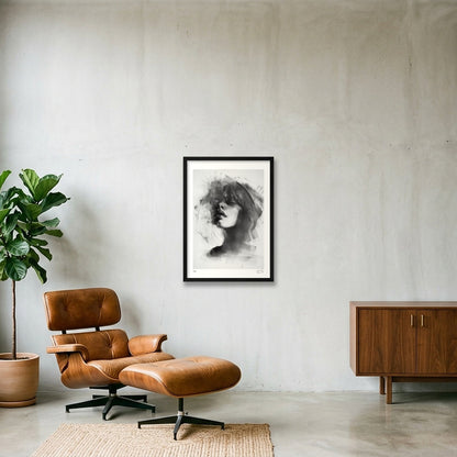 Fading Gaze — A2 (42×59cm, 17×23") Black Frame