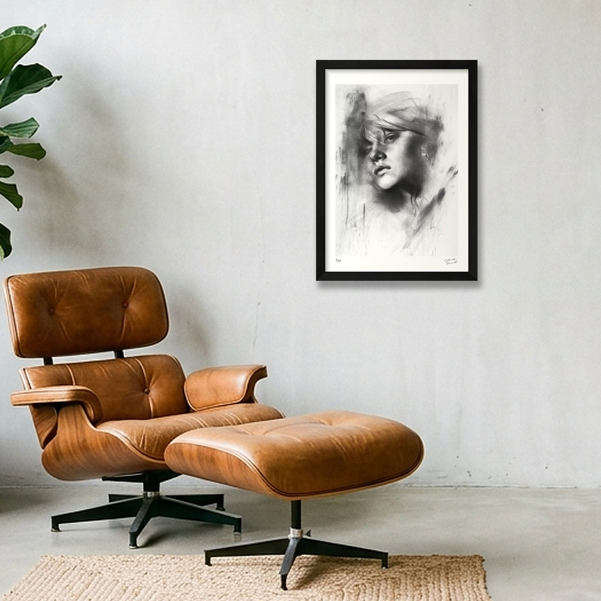 The Remaining Gaze — A3 (30×42cm, 12×17") Black Frame